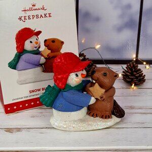 Hallmark Keepsake Snow Buddies Beaver 18th In Series Ornament 2015